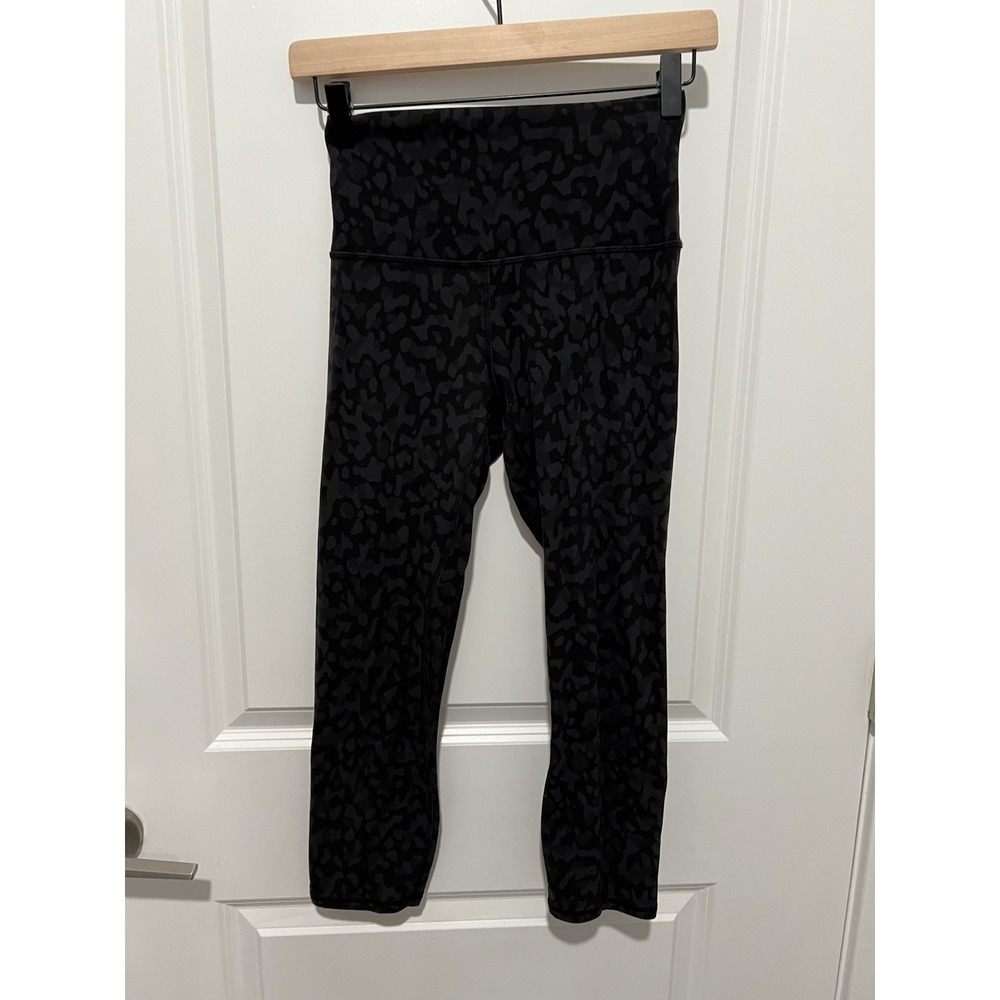 Lululemon Align Crop 23" Leggings Formation‎ Camo Deep Coal Multi Size 4